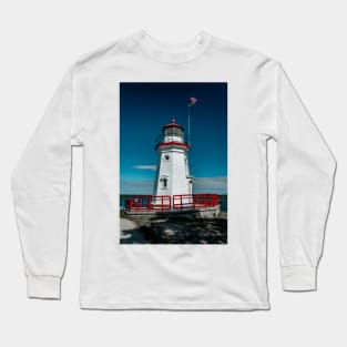 Cheboygan Crib Light Lake Huron Michigan Long Sleeve T-Shirt